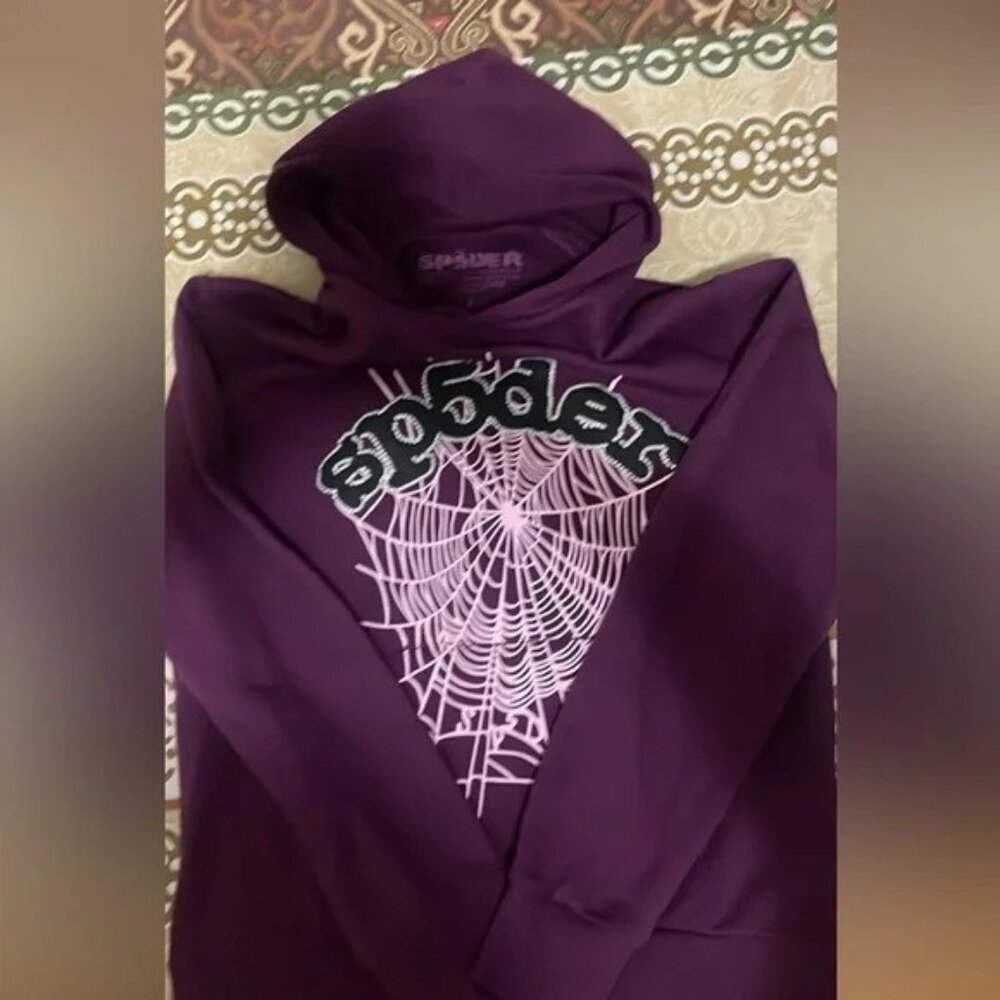 purple Sp5der hoodie sz (s)